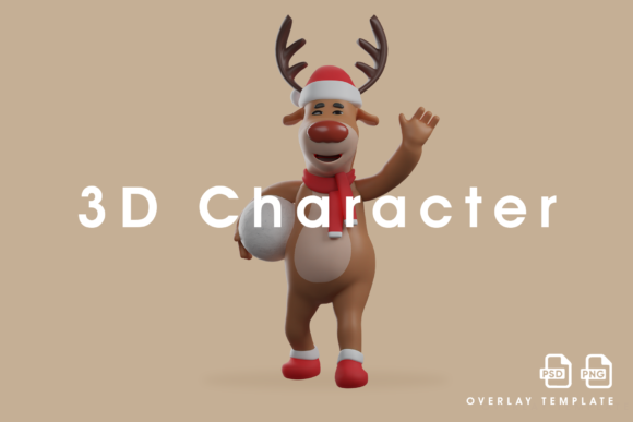 3D Christmas Deer: Premium Illustrations for Blogs
