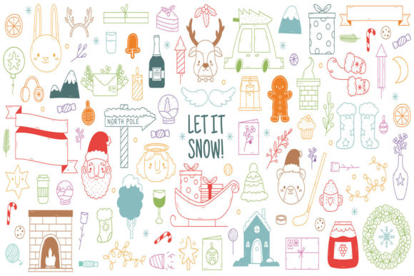 Christmas Hand Drawn Doodles: Festive Illustrations