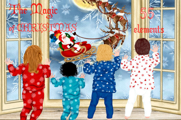 Christmas Kids Clipart Santa s Window: Illustrations Review