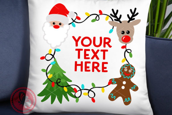 Christmas Monogram Santa Deer Cookies: Festive Illustrations