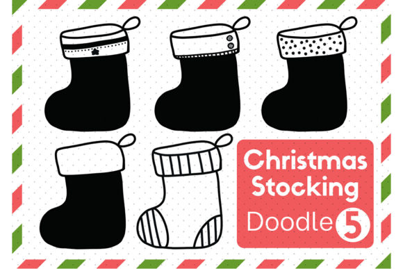 Doodle Christmas Stocking Set16: Festive Illustrations
