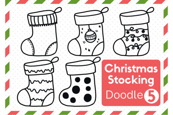 Doodle Christmas Stocking Set18: Festive Illustrations