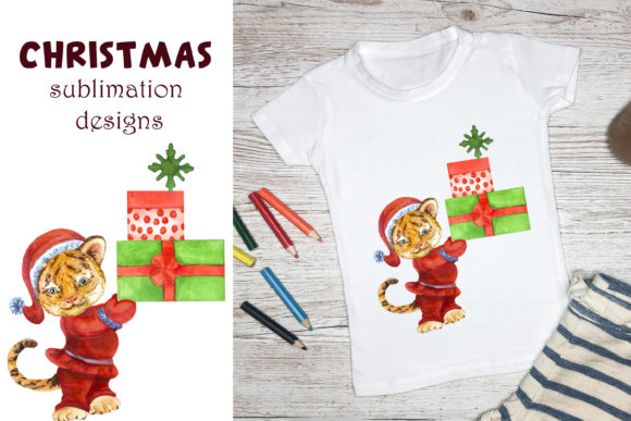 First Baby Christmas Sublimation: Festive Illustrations