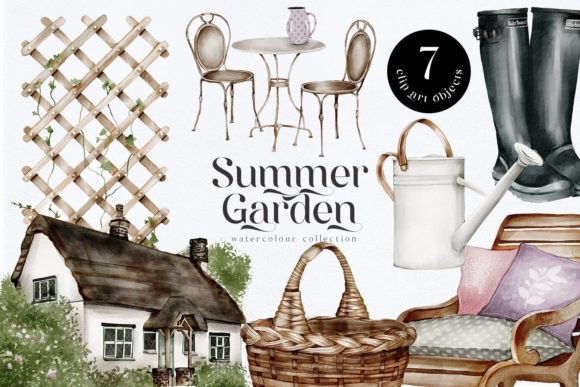 Garden Cottage Watercolour: Perfect Illustrations