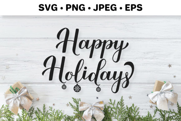 Happy Holidays Sign: Winter Illustrations Review