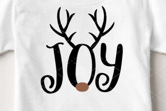 Joy Svg Deer Antlers Christmas Design: Festive Illustrations