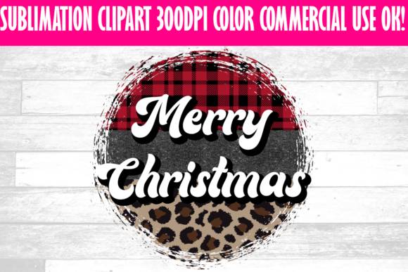 Merry Christmas Cheetah Sublimation: Bold Illustrations