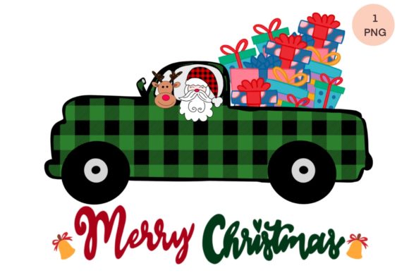 Merry Christmas Santa Reindeer Truck: Top Illustrations