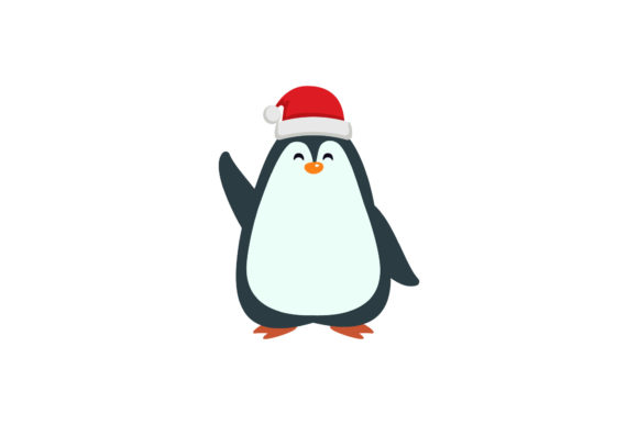 Penguin Christmas Holiday Vector: Festive Illustrations