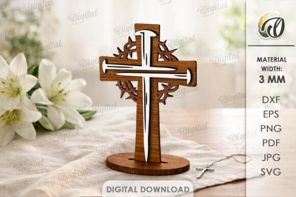 Review: 3D Christian Standing Cross Laser Cut Design