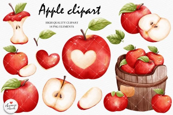 Watercolor Apple Clipart: A Designer's Embroidery Review