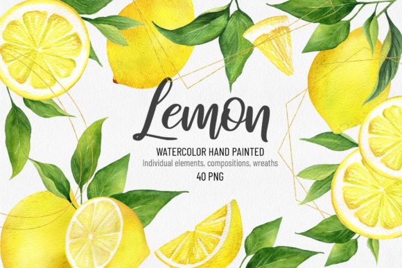 Watercolor Lemon Clipart: Fresh Illustrations for Sellers