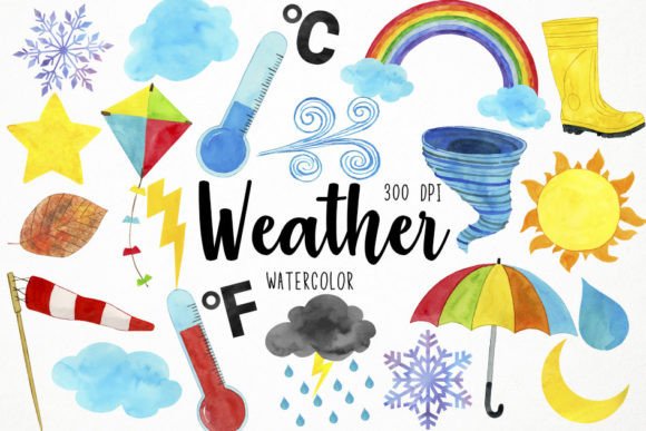 Watercolor Weather Clipart: Seasons Illustrations Review